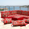 Red Oriental Sofas Balcony Sofas Arabic Jalsah Terrace Sofa