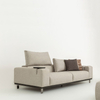 Foshan Bulk Sofa Suppliers Modern Clean Line Sofa Beige Fabric Long Sofa Set