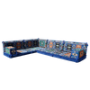 Mix And Match Blue Fabric Arabic Floor Sofa Bench Cushions L Shape Corner Seating Set