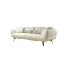 Chinese Furniture Milano Sofa Set Cream Fabric Couch Modern Lounge Furniture Set