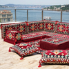 Arabic Majlis Sofa for Sale Maroon Modular Design Floor Cushion