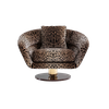 Hotel Lobby Living Room Swivel Accent Chair Designer Leisure Chair Dolce Rosa Armchair