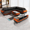 Beverly Fine Furniture Leather Corner Sectional Aldo Modern Sofa Set