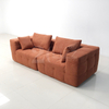 Compression Sofa in Box Three Seater Corduroy Chenille Fabric Compressed Sofa