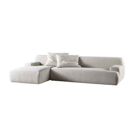 Modern Furniture Compressed L-shape Sectional Fabric Compression Sofa in Box