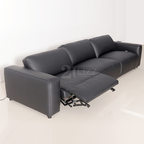 Motion Recliner Sofa Three Seater Leather Reclinable Couch Power Electric Recliners