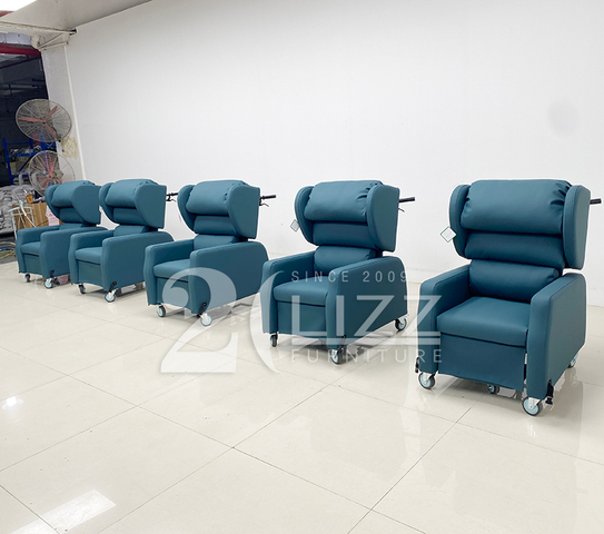 China Healthcare Furniture Nursing Home Care Multicolor Leather Chairs with Wheels