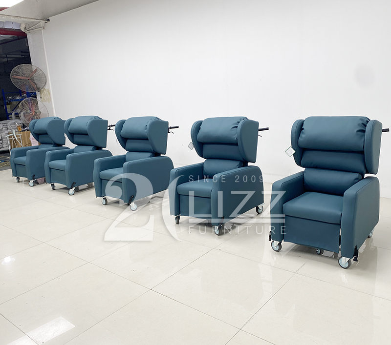 China Healthcare Furniture Nursing Home Care Multicolor Leather Chairs with Wheels