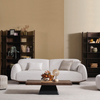 Wholesale Prices Furniture Solid Wood Linen Fabric Alfa Sofa Set