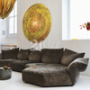 Modern Leisure Chenille Fabric Sofa Set Price 5000 to 10000 Corner Sectional Couch