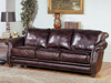 American Living Room Furniture Classical Leather Couch Vintage Sofa Set