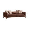 Fancy Elegant 3 Seater Sofa Design Solid Wood Frame Boss Sofa Set