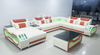 Foshan Sofa Factory Modern Sectional Couch Leather Led Sofa