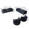 Luxury Stainless Steel Leg Velvet Sofa Set Price 5000 to 10000 Lounge Suite