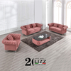 Classical Fabric Lounge Suite Living Room Chesterfield Sofa Set