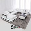 Wholesale White Leather Led Sectional Sofas for Living Room