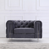 Seater Curved Velvet Fabric Sofa