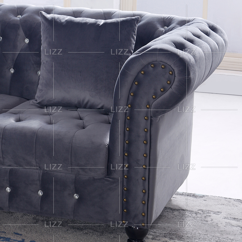 Seater curved linen Fabric Sofa