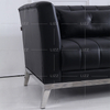 Modern Black Leather Sectional Living Room Sofas