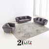 Living Room Sofa Set Velvet Lounge Suite Sectional Couch