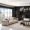 Turkish Style Sofa Factory in Foshan China Modern Beige Boucle Fabric Milan Sofa Set