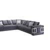 Foshan Luxury Sofa Factory Supplier Vertigo Composizione Sectional L-shape Sofa Set