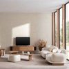 Modern Wabi-sabi Style Furniture Factory Wholesalers Cream Fabric Zion Sofa Set