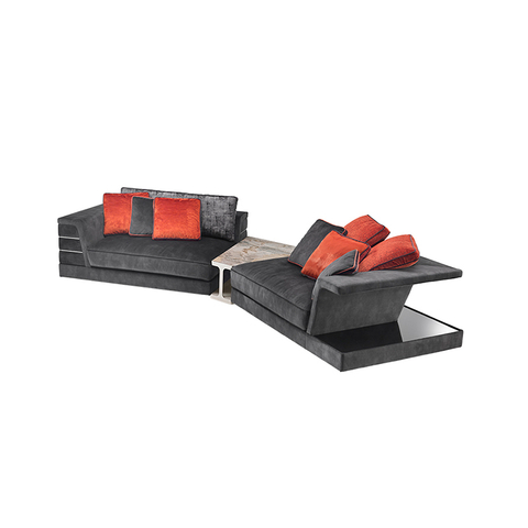 Direct Sofa Suppliers Fabric Couches with Middle Console Madison Grand Sofa
