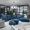 Ocean Modular Sofa Grey Velvet Circle Couch Round Majlis Sectional Sofa