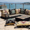  Brown Fabric Corner Floor Couch Arabic Sofa Seating Floor Pillow Seats