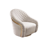 Luxury Italian Leisure Fabric Armchairs Cantori Swivel Accent Chair
