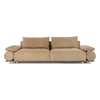 Italian Modern Home Furniture Foshan Sofa Factory Nubuck Fabric Donovan Roll Sofa