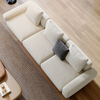 Modern Fabric Couch Italian Minimalist 1 2 3 4 Seater Beige Fabric Sofa