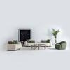 Direct Sofa Suppliers Middle East Majlis Nordic Lambwool Fabric Badle Sofa Set