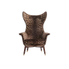 Foshan Luxury Furniture Symmetrical Design Leopard Fabric Lilla Armchair