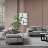 Foshan Living Room Furniture Traditional Ashley Linen Fabric Sofa Set