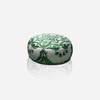 Unique Green Fabric Foot Stool Round Ottoman Fabric Futtons