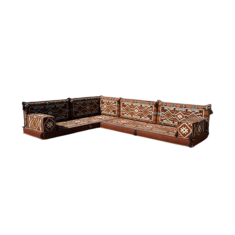 Interior Design Moroccan Home Decor Brown L Shaped Corner Floor Couch