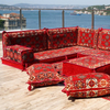 Red Floor Majlis Sofa Wooden Arabic Majlis Cushions Futon Sofas