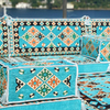 Turquoise Arabic Floor Couch Modular Design Floor Cushion Majlis
