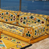 Yellow Arabic Seating Handmade Floor Couches Corner Sectional Sofa