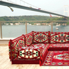 Arabic Floor Sofa Seating Set Middle East Majlis Fabric Cushion Couch