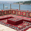 Arabic Majlis Sofa for Sale Maroon Modular Design Floor Cushion