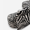 Modern Italian Lounge Furniture L-shape Zebra Fabric Sectional Sofa