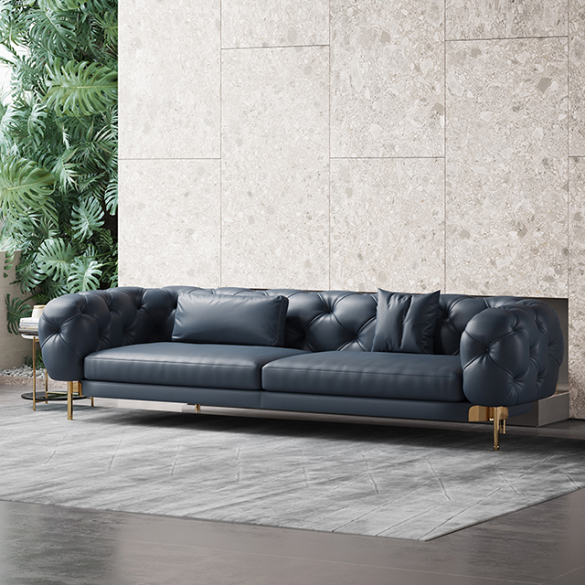 Wholesale Italian Leather Chesterfield Sofa Luxury Couch
