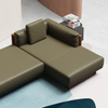 Canape Modern Sectional Italian Leather Minimalist Sofa Lounge