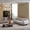 Wholesale Prices Furniture Solid Wood Linen Fabric Alfa Sofa Set