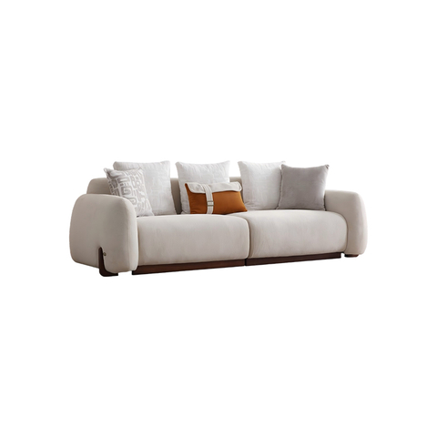 Low Profile Modern Luxury Couch Neutral Color Minimalist Axis Sofa Set