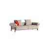Neutral Color Luxury Minimalist Couch Solid Wood Linen Fabric Bernard Sofa Set