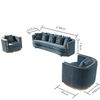 Dubai Luxury Floor Furniture Curved Fabric Sofa Chair 